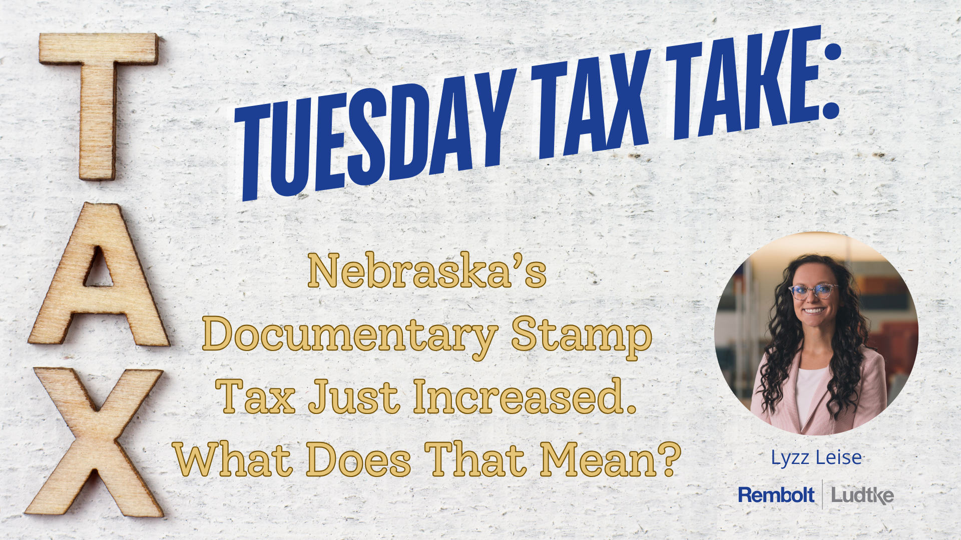 Tuesday Tax Take header for Tuesday August 25th, 2026