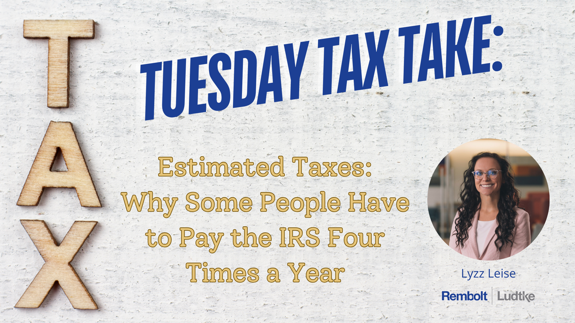 Tuesday Tax Take