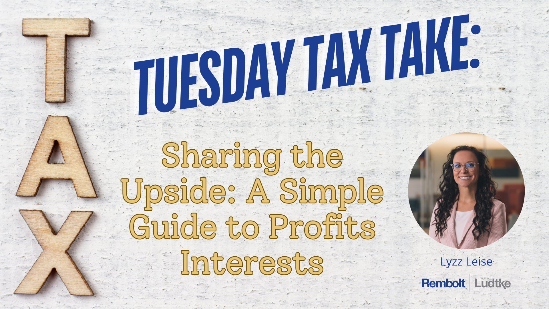 Tuesday Tax Take Profits Interest