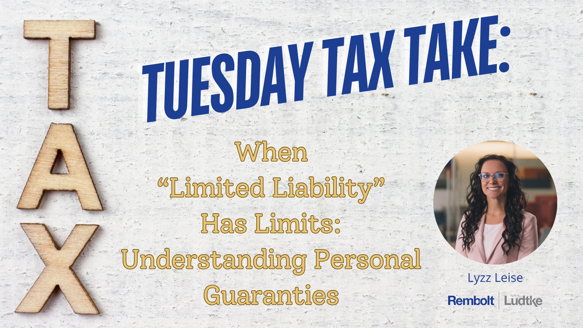 Tuesday Tax Take header image