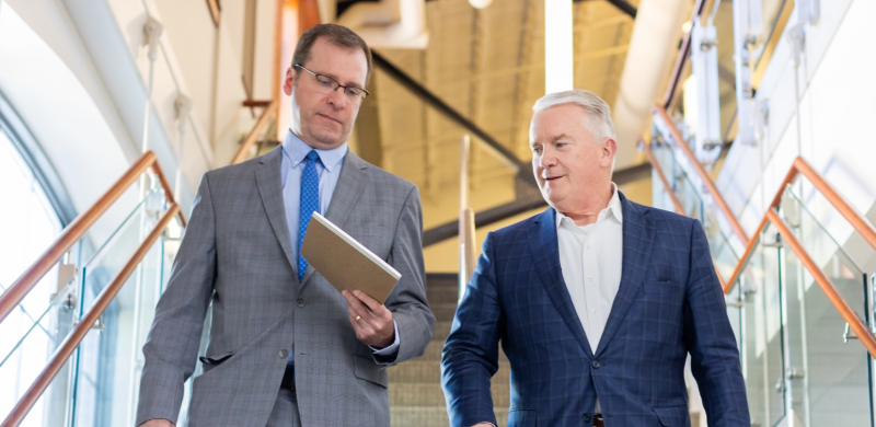 Attorneys taking a lovely stroll together